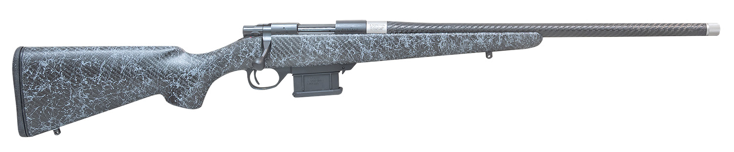 Howa HCE6ARCGW 1500 Carbon Elevate 6mm ARC 5+1 20" Wrapped Carbon Fiber Threaded Barrel, Blued Drilled & Tapped Steel Receiver, Fixed Stocky's Black w/Gray Webbing Carbon Fiber Stock, Right Hand