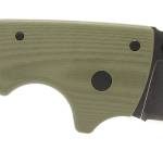 Cold Steel CSFL50MAX 5-Max 5" Folding Drop Point Plain Black Stonewashed S35VN Blade, 7.13" OD Green Textured G10 Handle