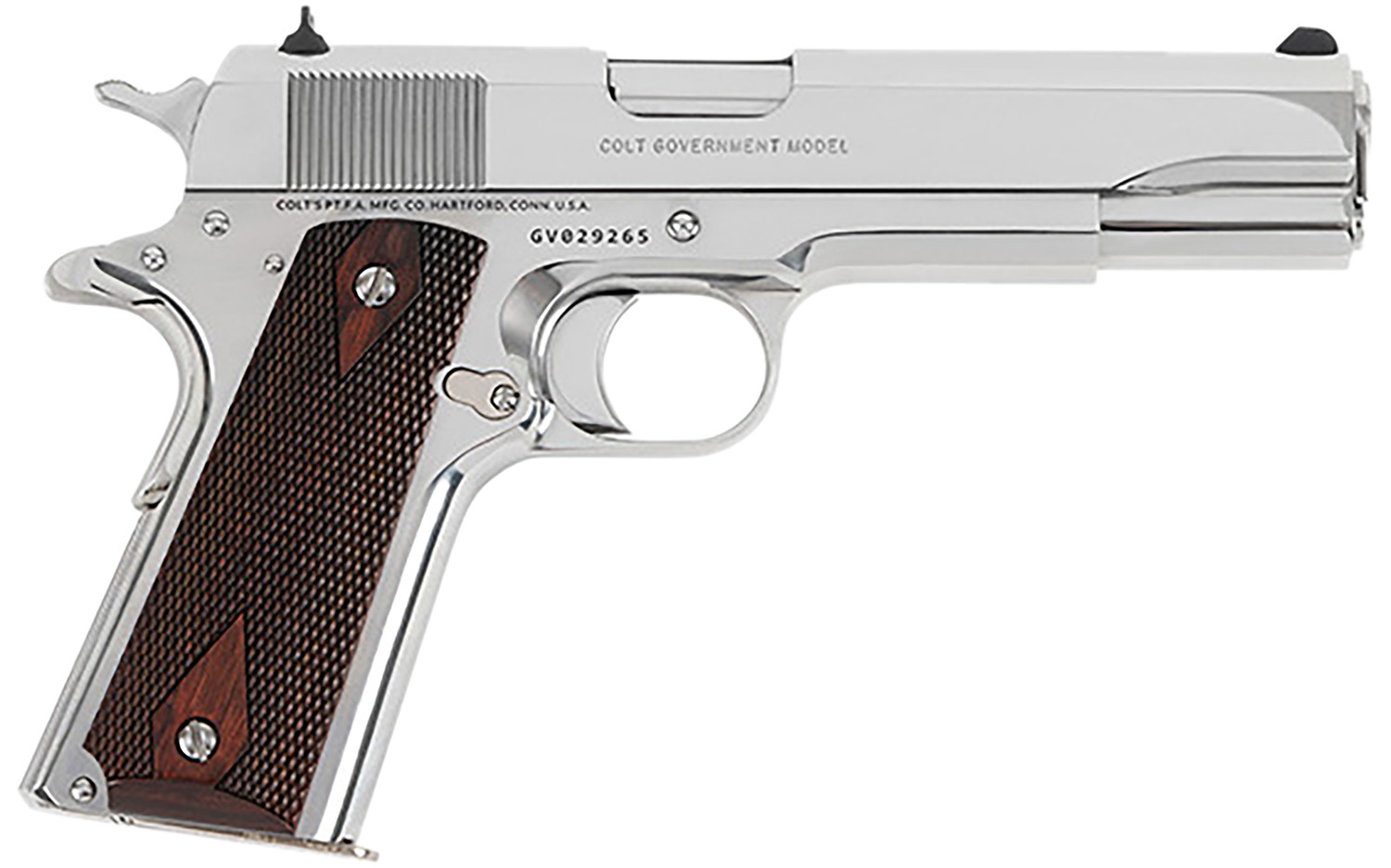 Colt Mfg O1911CBS 1911 Government 45 ACP 8+1 5" Stainless Steel Barrel, Bright Stainless Serrated Slide, Bright Stainless Steel Frame w/Beavertail