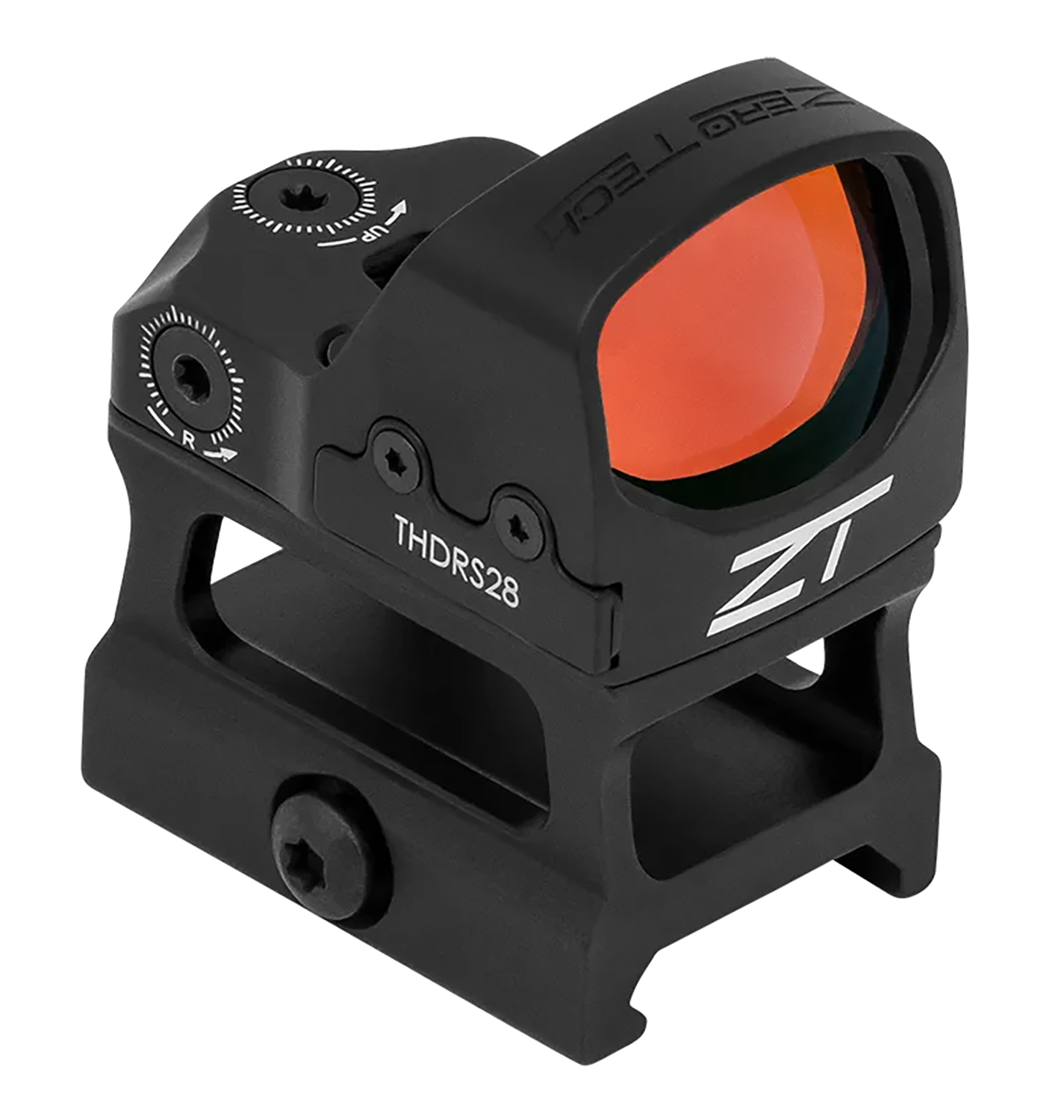 Zero Tech Optics THDRS28H Thrive HD w/High Mount Black 1x28mmx20mm, 3 MOA Red Dot Reticle Picatinny Rail/RMR Footprint Mount