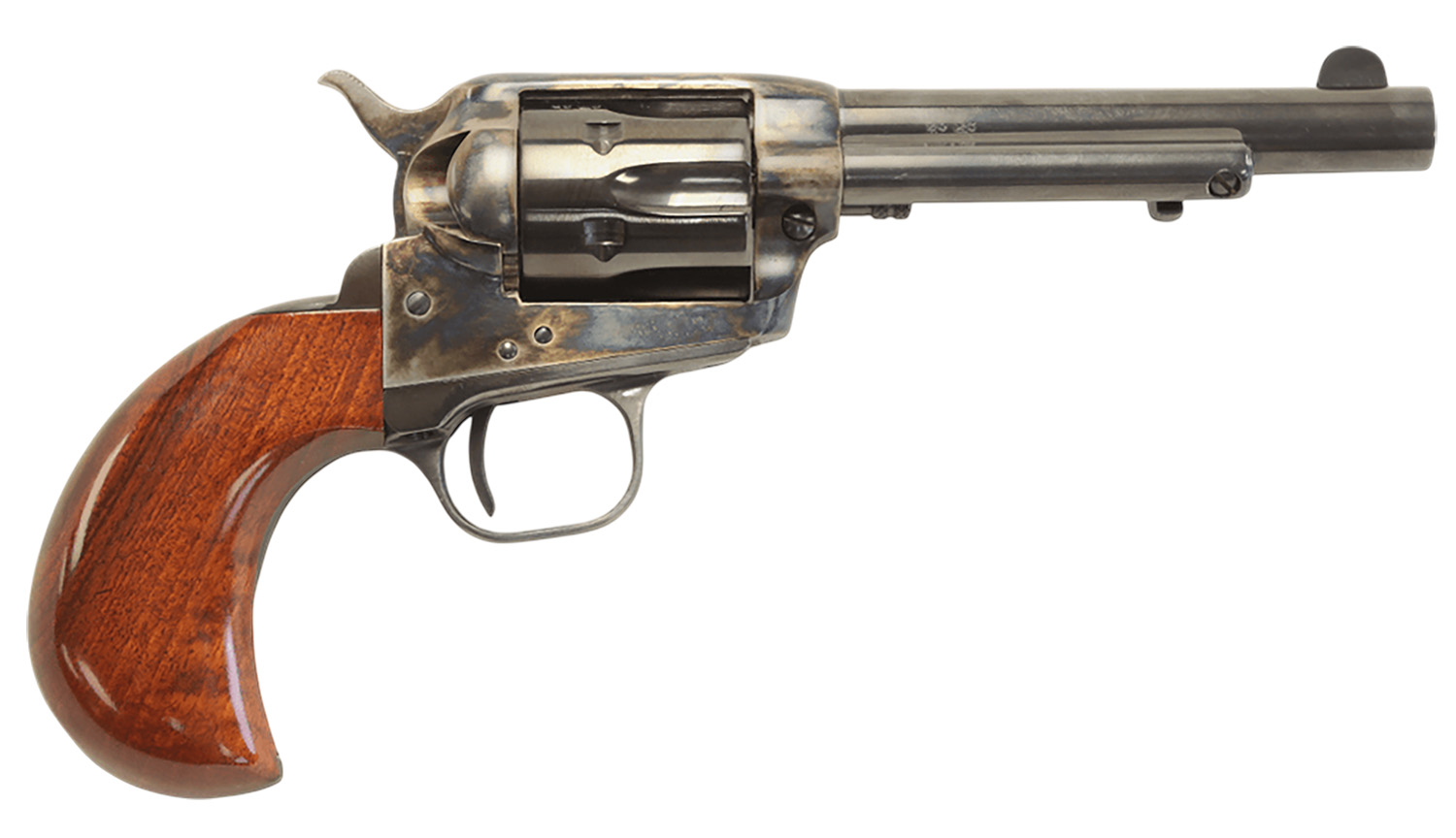 Taylors & Company  Uberti Stallion 38 Special 6 Shot 4.75" Blued Round Barrel, Blued Cylinder, Color Case Hardened Steel Frame, Walnut Birdshead Grip, Exposed Hammer