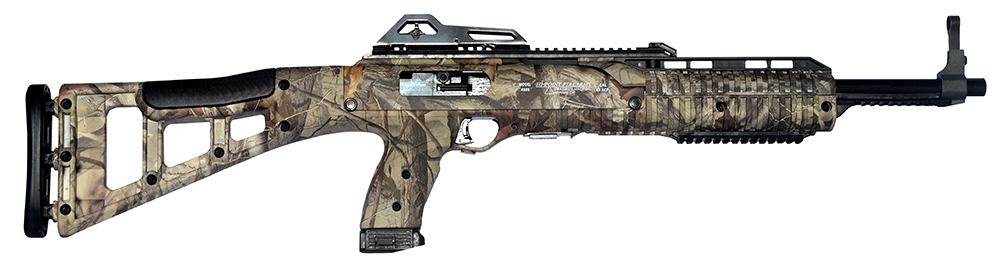 Hi-Point 4095TSWC 4095TS Carbine 40 S&W Caliber with 17.50" Barrel, 10+1 Capacity, Woodland Camo Metal Finish, Woodland Camo All Weather Skeletonized Stock & Polymer Grip Right Hand