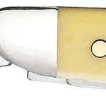 Case 00030 Peanut 2.10"/1.53" Folding Clip/Pen Plain Tumble Polish Chrome Vanadium Blade/Smooth Yellow Synthetic Handle