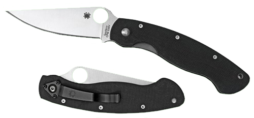 Spyderco C36GPE Military  4" Folding Modified Clip Point Plain CPM S30V Stainless Steel Blade/G10 Black Handle
