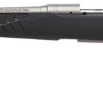 Savage Arms 57086 110 Storm Full Size 243 Win 4+1 22" Matte Button-Rifled Barrel, Matte Drilled & Tapped Stainless Steel Receiver, AccuStock Matte Gray Synthetic Stock, Left Hand