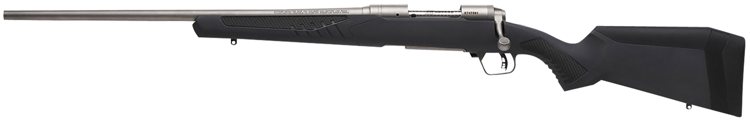 Savage Arms 57058 110 Storm Full Size 7mm Rem 3+1 24" Matte Button-Rifled Barrel, Matte Drilled & Tapped Stainless Steel Receiver, AccuStock Matte Gray Synthetic Stock, Left Hand