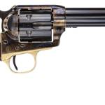 Taylors & Company 550847 Ranch Hand Uberti 45 Colt (Long Colt) 6 Shot 5.50" Blued Round Barrel, Cylinder, Color Case Hardened Steel Frame, Walnut Navy Style Grip, Exposed Hammer