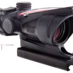 Trijicon 100220 ACOG  Black Hardcoat Anodized 4x32mm Illuminated Red Horseshoe w/ Red Dot 6.8 SPC Reticle