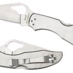 Spyderco BY04P2 Byrd Meadowlark 2 2.93" Folding Clip Point Plain 8Cr13MoV SS Blade Satin Stainless Steel Handle