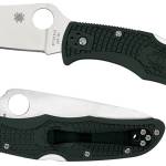 Spyderco C10FPGR Endura 4 Lightweight 3.75" Folding Clip Point Plain VG-10 SS Blade Green Bi-Directional Texturing FRN Handle Includes Pocket Clip