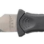 Smith & Wesson Knives SWHRT3 H.R.T.  3.50" Fixed Spear Point Plain Black TPR Handle Includes Sheath 7.5" OAL