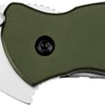Kershaw 1620OL Scallion  2.40" Folding Drop Point Plain Bead Blasted 420HC SS Blade Olive Drab Anodized Aluminum Handle Includes Pocket Clip
