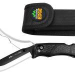 Outdoor Edge RO10C RazorPro  3.50" Folding Razor/Gut Plain 420J2 SS Blade, Black TPR Handle, Includes Replacement Blades