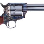 Taylors & Company 556208DE Short Stroke Gunfighter 45 Colt (LC) 6rd 5.50" Blued Cylinder & Barrel Color Case Hardened Steel Frame Checkered Walnut Army Size Grip (Taylor Tuned)
