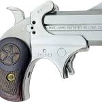 Bond Arms BAM Mini Original 45 Colt (LC) 2rd 2.50" Stainless Steel Double Barrel & Frame, Auto Extractor & Rebounding Hammer, Blade Front/Fixed Rear Sights, Rosewood Grips, Manual Safety