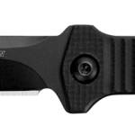 Kershaw 4008X Dune  3.80" Fixed American Tanto Plain Black Oxide 3Cr13MoV SS Blade Black Glass-Filled Nylon Handle Includes Lanyard/Sheath