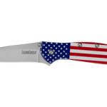 KERSHAW LEEK 3" USA FLAG/SLV