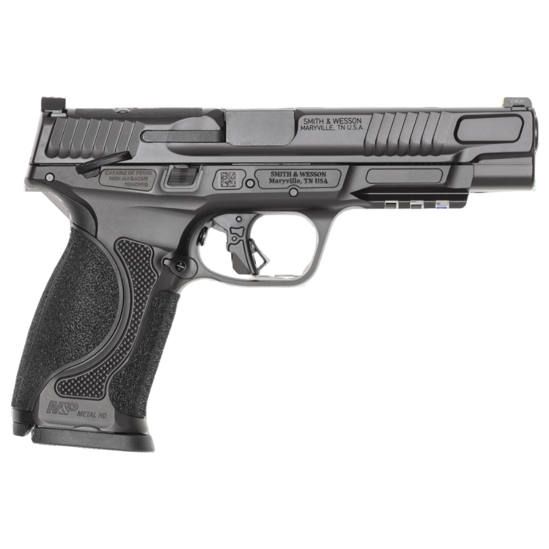 S&W M&P9 M2.0 Metal HD Handgun 9mm Luger 17rd Magazines(2) 5" Barrel Optic Ready Thumb Safety Black Steel Frame