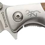 Browning 3220330 Wicked Wing 3.50" Folding Trailing Point Plain Satin 7Cr17MoV SS Blade Amber/Satin G10/SS Handle Includes Pocket Clip