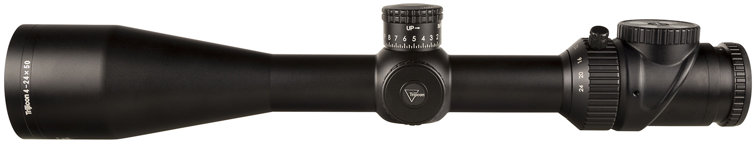 Trijicon 200162 AccuPoint  Satin Black 4-24x50mm 30mm Tube Illuminated Duplex w/Green Dot Reticle  Second Focal Plane
