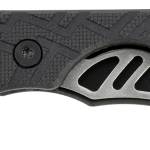 Kershaw 1025X Cinder 1.40" Folding Drop Point Plain Stonewashed 3Cr13MoV SS Blade Black Glass-Filled Nylon Handle Includes Key Ring