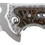 CRKT 5470 Fossil  3.96" Folding Drop Point Plain Satin 8Cr13MoV SS Blade/ Brown G10/SS Handle Includes Pocket Clip