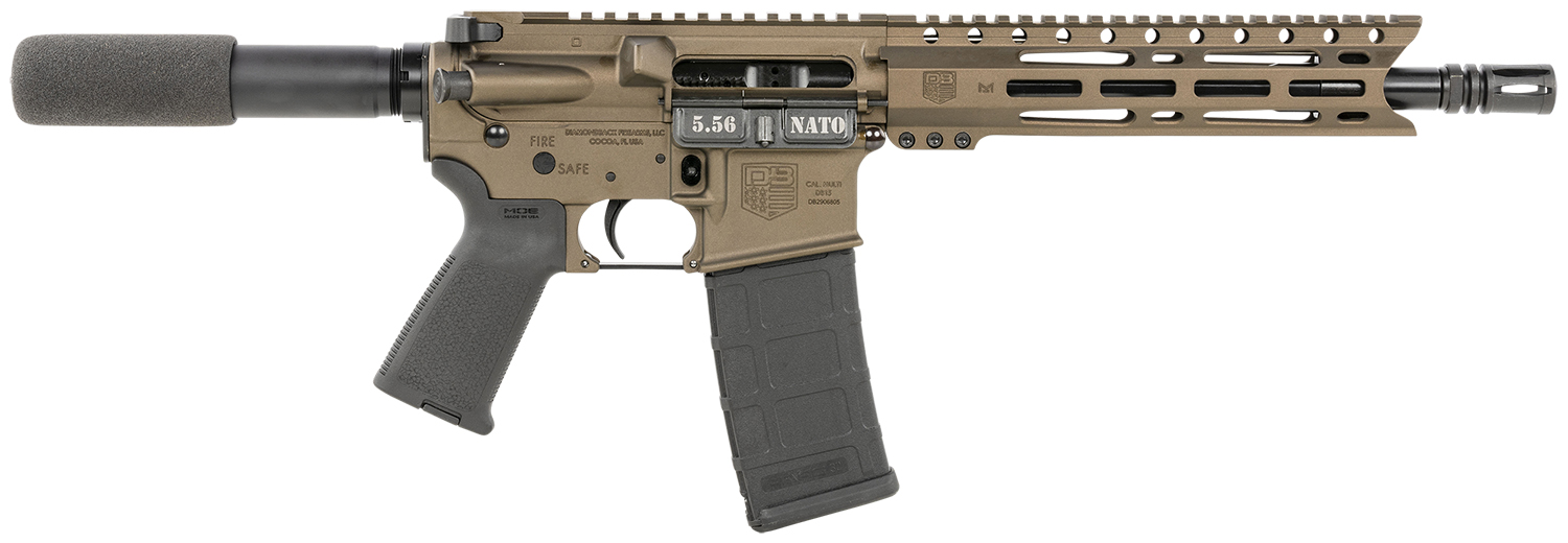 Diamondback DB1915K071 DB15  5.56x45mm NATO 30+1 10" Black Nitride Threaded Barrel, M-LOK Handguard, Midnight Bronze Aluminum Picatinny Rail Receiver, Black Buffer Tube, Black Magpul Grip, Right Hand