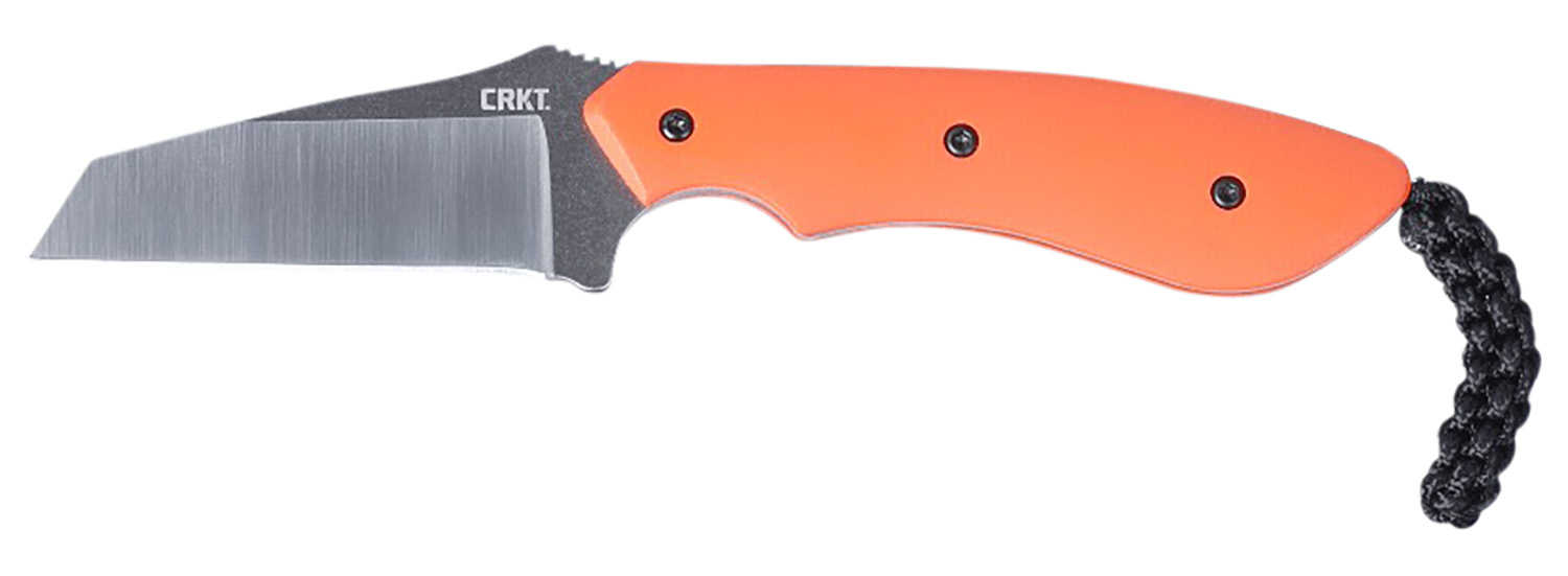 CRKT 2399 S.P.I.T.  2.29" Fixed Plain Satin Stonewashed 8Cr13MoV SS Blade/Orange G10 Handle Includes Sheath