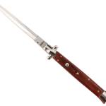 Steel River Knives CIRWD Spartan  6" Italian Dagger Polished Blade 7" Red Wood Handle Side Open