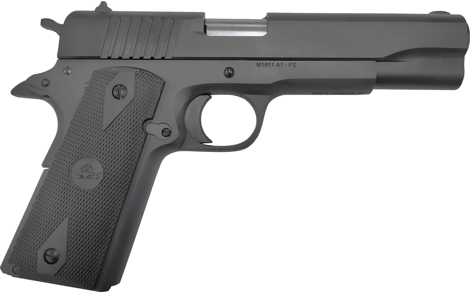 Rock Island 56867 GI  Sports South Exclusive Full Size Frame 10mm Auto 8+1 5" Black Bull Barrel, Black Parkerized Serrated Steel Slide, Black Parkerized Steel Frame w/Beavertail, Black Rubber Grip