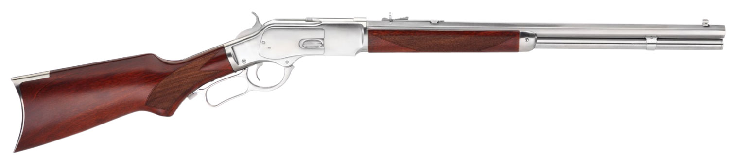 Taylors & Company 550247 1873  357 Mag Caliber with 10+1 Capacity, 20" Barrel, Silver Metal Finish & Walnut Fixed Pistol Grip Stock Right Hand (Full Size)