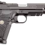 Wilson Combat EDCXLPR9A EDC X9L 9mm Luger 15+1 5" Black DLC Serrated Stainless Steel Slide, Black Aluminum Frame w/Beavertail & Picatinny Rail, Black G10 Starburst Grip