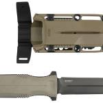 S.O.G SOG17610257 Pentagon FX 4.77" Fixed Spear Point Plain Black Titanium Nitride Cryo CPM S35VN Blade/G10 FLat Dark Earth Handle