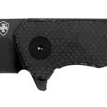 Templar Knife PFMBK321 Paladin  3.27" Folding Drop Point Plain Black Powder Coated D2 Steel Blade, 4.40" Black Micarta Handle