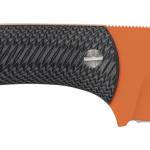 Browning 3220499B Back Country  Small 2.75" Fixed Deep Belly Skinner Plain Blaze Orange Ceramic D2 Steel Blade, Black G10 Handle