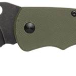 Browning 3220506 Hidden Hollow  EDC Large 3" Folding Drop Point Plain Black Oxide Stonewashed D2 Steel Blade, OD Green G10 Handle