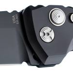 Hogue 34110 EX-A01  4" Folding Drop Point Plain Black Cerakote 154CM SS Blade/Matte Black w/Fluted texture Aluminum Handle