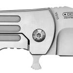 Camillus 19643 Dominator II 3" Folding Drop Point Plain Titanium Bonded 420 Stainless Steel Blade, Silver Carbon Fiber/SS Handle