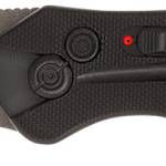 CobraTec Knives BLKDIABLOAUTO Diablo  3.50" Folding Black Stonewashed D2 Steel Blade, 4.75" Black Textured G10 Scales Handle