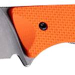 Hogue 35860 Extrak  3.30" Fixed Clip Point Plain Stone Tumbled CPM M4 Tool Steel Blade, Blaze Orange Textured G10 Scales Handle