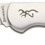 Browning 3220533 Sage Creek  Large 3.50" Folding Drop Point Plain Satin 9Cr18MoV SS Blade, Brown Zebra Wood Handle