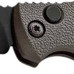 Boker 01KALS96 Kalashnikov 2.52" Drop Point Plain/Serrated Black D2 Steel Blade Gray Aluminum Handle
