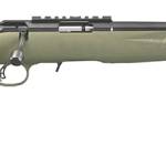 Ruger 8336 American Rimfire Sports South Exclusive Full Size 17 HMR 9+1 18" Satin Blued Steel Threaded Barrel & Alloy Steel Receiver w/Scope Rail, Green Fixed Synthetic Stock, Right Hand