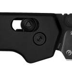 Kershaw 2051BLK Mini Iridium  3" Folding/Spear Point Plain Stonewashed D2 Steel Blade/Ice Blue Anodized 6061-T6 Aluminum Handle