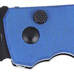 CRKT 2474BD SQUID  EDC 2.27" Folding Plain Stonewashed D2 Steel Blade, Blue Micarta Handle