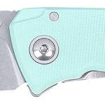 CRKT 2522B Tuna  EDC Compact 2.73" Folding Plain Stonewashed 14C28N Steel Blade, G10/SS Handle