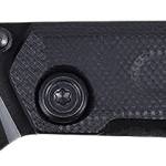 CRKT 2670 Straight  EDC Compact 2.60" Folding Wharncliffe Plain Black Oxide D2 Steel Blade, Black G10 Handle