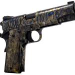 Dickinson LLC DCKSN45FS 1911 Premium Fireball 45 ACP 9+1 5" Black Steel Barrel, Fireball Serrated Aluminum Slide, Fireball Steel Frame, Wood Grip