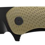 Outdoor Edge VD1C Viddux  3.15" Folding Drop Point Plain Black Oxide 4Cr14MoV Blade Green Glass-Filled Nylon Handle