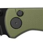 Outdoor Edge DK1C Dirk  3.25" Folding Drop Point Plain Black Oxide 8Cr13MoV SS Blade Green Anodized